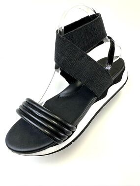 Donald Pliner Sport Sandals Black Stretch Slingback Platform Travel Comfort 9